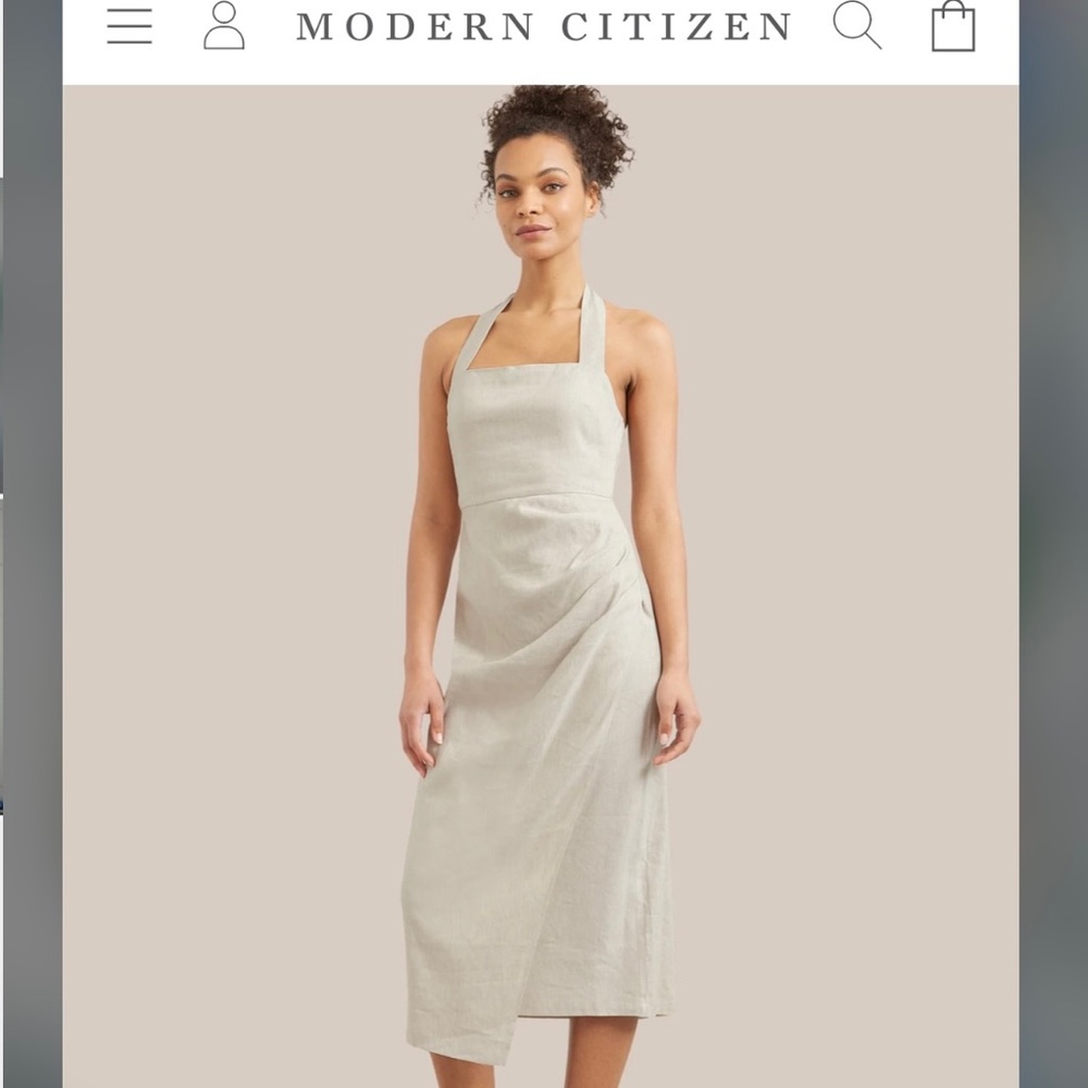 ISO Modern Citizen Mira Square-Neck Halter Midi Dress